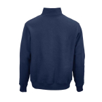 Sweat-shirt unisexe en coton bio avec fermeture 1/4 340g/m² Malibu couleur bleu marine vue arrière
