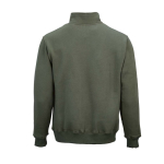 Sweat-shirt unisexe en coton bio avec fermeture 1/4 340g/m² Malibu couleur vert militaire vue arrière