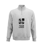 Sweat-shirt unisexe en coton bio avec fermeture 1/4 340g/m² Malibu vue principale