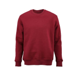 Sweat-shirt unisexe en coton biologique à col rond 340 g/m² Nazaré couleur bordeaux vue frontale