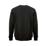 Sweat-shirt unisexe en coton biologique à col rond 340 g/m² Nazaré couleur noir vue arrière