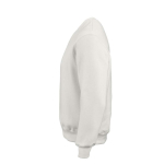 Sweat-shirt unisexe en coton biologique à col rond 340 g/m² Nazaré couleur blanc troisième vue