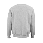 Sweat-shirt unisexe en coton biologique à col rond 340 g/m² Nazaré couleur gris chiné vue arrière