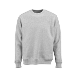 Sweat-shirt unisexe en coton biologique à col rond 340 g/m² Nazaré couleur gris chiné vue frontale