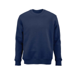 Sweat-shirt unisexe en coton biologique à col rond 340 g/m² Nazaré couleur bleu marine vue frontale