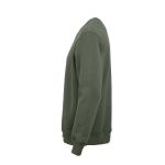 Sweat-shirt unisexe en coton biologique à col rond 340 g/m² Nazaré couleur vert militaire troisième vue