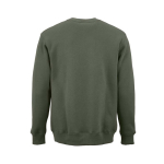 Sweat-shirt unisexe en coton biologique à col rond 340 g/m² Nazaré couleur vert militaire vue arrière