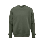 Sweat-shirt unisexe en coton biologique à col rond 340 g/m² Nazaré couleur vert militaire vue frontale
