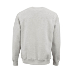 Sweat-shirt unisexe en coton biologique à col rond 340 g/m² Nazaré couleur gris clair chiné vue arrière