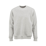 Sweat-shirt unisexe en coton biologique à col rond 340 g/m² Nazaré couleur gris clair chiné vue frontale
