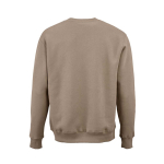 Sweat-shirt unisexe en coton biologique à col rond 340 g/m² Nazaré couleur marron clair vue arrière