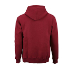 Sweat à capuche unisexe en coton biologique 340g/m² Tulum couleur bordeaux vue arrière