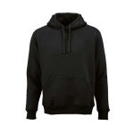 Sweat à capuche unisexe en coton biologique 340g/m² Tulum couleur noir vue frontale