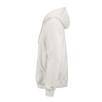 Sweat à capuche unisexe en coton biologique 340g/m² Tulum couleur blanc troisième vue