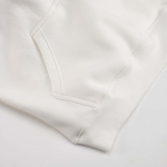 Sweat à capuche unisexe en coton biologique 340g/m² Tulum couleur blanc deuxième vue detaillée