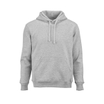 Sweat à capuche unisexe en coton biologique 340g/m² Tulum couleur gris chiné vue frontale