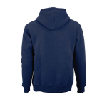Sweat à capuche unisexe en coton biologique 340g/m² Tulum couleur bleu marine vue arrière