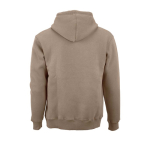 Sweat à capuche unisexe en coton biologique 340g/m² Tulum couleur marron clair vue arrière