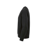 Sweat-shirt unisexe en coton bio avec molleton français 300 g/m² Capri couleur noir troisième vue