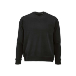 Sweat-shirt unisexe en coton bio avec molleton français 300 g/m² Capri couleur noir vue frontale