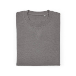 Sweat-shirt unisexe en coton bio avec molleton français 300 g/m² Capri couleur gris deuxième vue frontale
