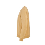Sweat-shirt unisexe en coton bio avec molleton français 300 g/m² Capri couleur jaune troisième vue
