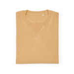 Sweat-shirt unisexe en coton bio avec molleton français 300 g/m² Capri couleur jaune deuxième vue frontale