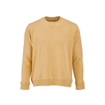 Sweat-shirt unisexe en coton bio avec molleton français 300 g/m² Capri couleur jaune vue frontale