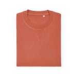 Sweat-shirt unisexe en coton bio avec molleton français 300 g/m² Capri couleur orange deuxième vue frontale