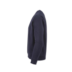 Sweat-shirt unisexe en coton bio avec molleton français 300 g/m² Capri couleur bleu marine troisième vue