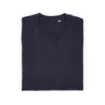 Sweat-shirt unisexe en coton bio avec molleton français 300 g/m² Capri couleur bleu marine deuxième vue frontale