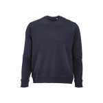 Sweat-shirt unisexe en coton bio avec molleton français 300 g/m² Capri couleur bleu marine vue frontale
