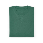 Sweat-shirt unisexe en coton bio avec molleton français 300 g/m² Capri couleur vert foncé deuxième vue frontale