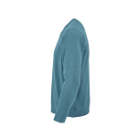 Sweat-shirt unisexe en coton bio avec molleton français 300 g/m² Capri couleur bleu pétrole troisième vue