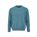 Sweat-shirt unisexe en coton bio avec molleton français 300 g/m² Capri couleur bleu pétrole vue frontale