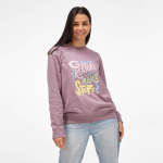 Sweat-shirt unisexe en coton bio avec molleton français 300 g/m² Capri couleur lilas troisième vue d'ambiance