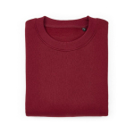 Sweat en coton biologique unisexe oversize 340 g/m² Whitehaven couleur bordeaux deuxième vue frontale
