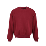Sweat en coton biologique unisexe oversize 340 g/m² Whitehaven couleur bordeaux vue frontale