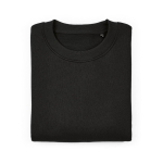 Sweat en coton biologique unisexe oversize 340 g/m² Whitehaven couleur noir deuxième vue frontale
