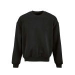 Sweat en coton biologique unisexe oversize 340 g/m² Whitehaven couleur noir vue frontale