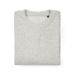 Sweat en coton biologique unisexe oversize 340 g/m² Whitehaven couleur gris clair chiné deuxième vue frontale