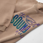 Sweat en coton biologique unisexe oversize 340 g/m² Whitehaven couleur marron clair vue détaillée