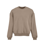 Sweat en coton biologique unisexe oversize 340 g/m² Whitehaven couleur marron clair vue frontale