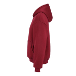 Sweat unisexe oversize 340 g/m² en coton et polyester recyclé Ericeira couleur bordeaux troisième vue