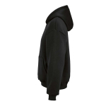 Sweat unisexe oversize 340 g/m² en coton et polyester recyclé Ericeira couleur noir troisième vue