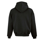 Sweat unisexe oversize 340 g/m² en coton et polyester recyclé Ericeira couleur noir vue arrière