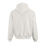 Sweat unisexe oversize 340 g/m² en coton et polyester recyclé Ericeira couleur blanc vue arrière