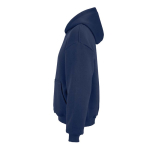 Sweat unisexe oversize 340 g/m² en coton et polyester recyclé Ericeira couleur bleu marine troisième vue