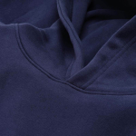 Sweat unisexe oversize 340 g/m² en coton et polyester recyclé Ericeira couleur bleu marine vue détaillée