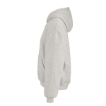 Sweat unisexe oversize 340 g/m² en coton et polyester recyclé Ericeira couleur gris clair chiné troisième vue
